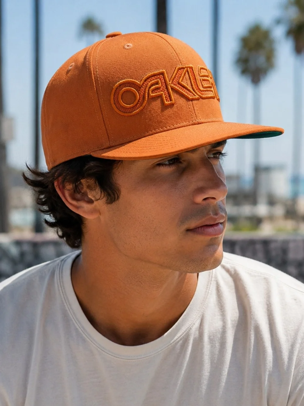 Oakley Ginger Orange B1B Flat Bill Snapback Hat NWT